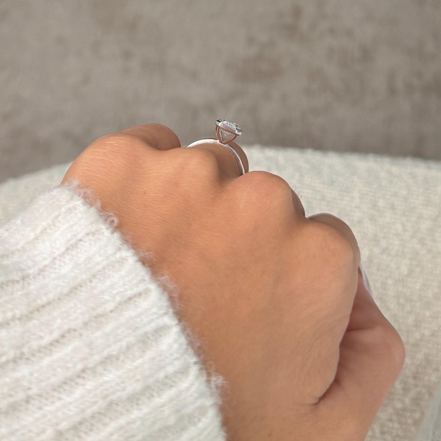 Round Halo, Pave & Split Shank Engagement Ring – 1.93 CT Lab Grown Diamond