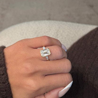 Round Halo, Pave & Split Shank Engagement Ring – 1.93 CT Lab Grown Diamond