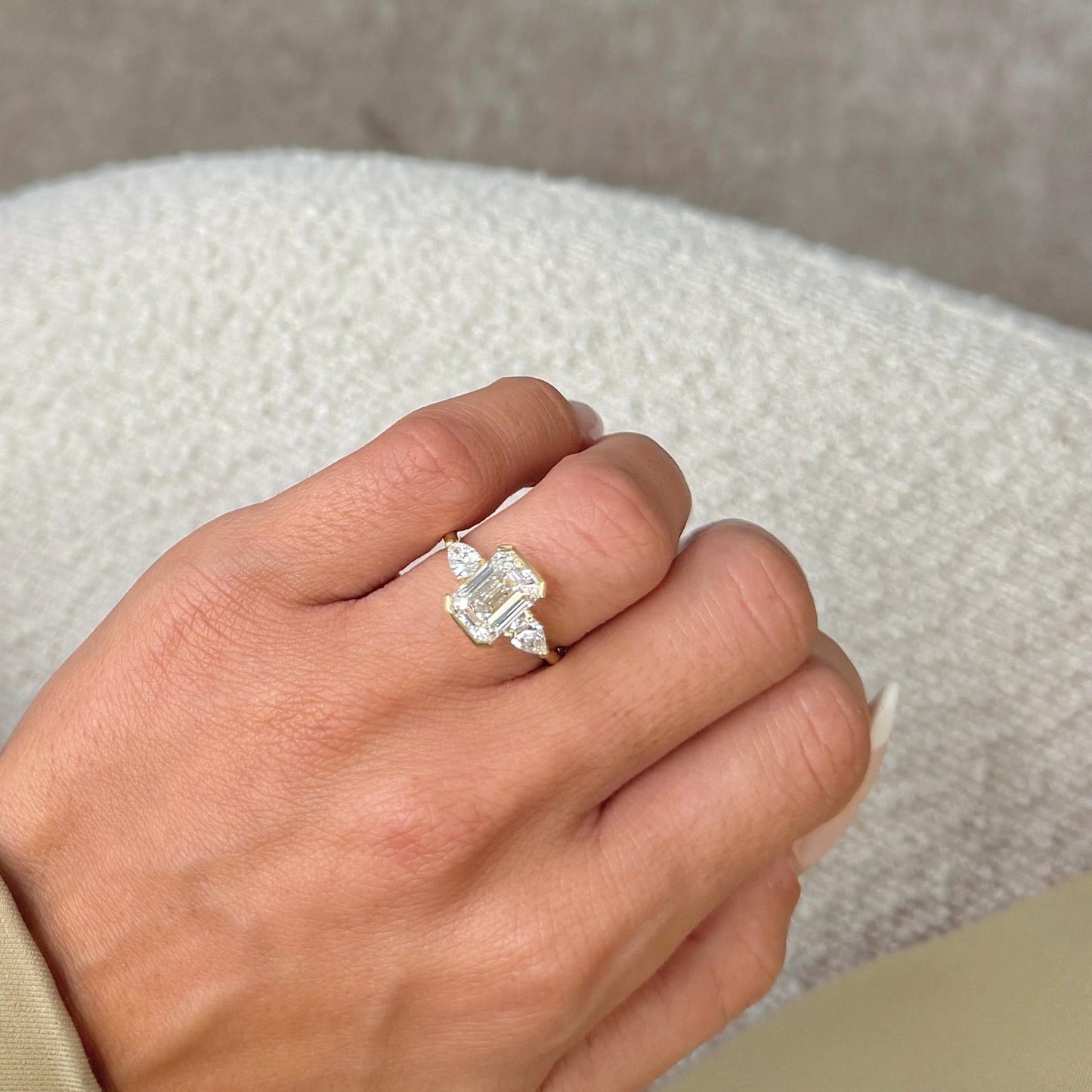 Round Halo, Pave & Split Shank Engagement Ring – 1.93 CT Lab Grown Diamond