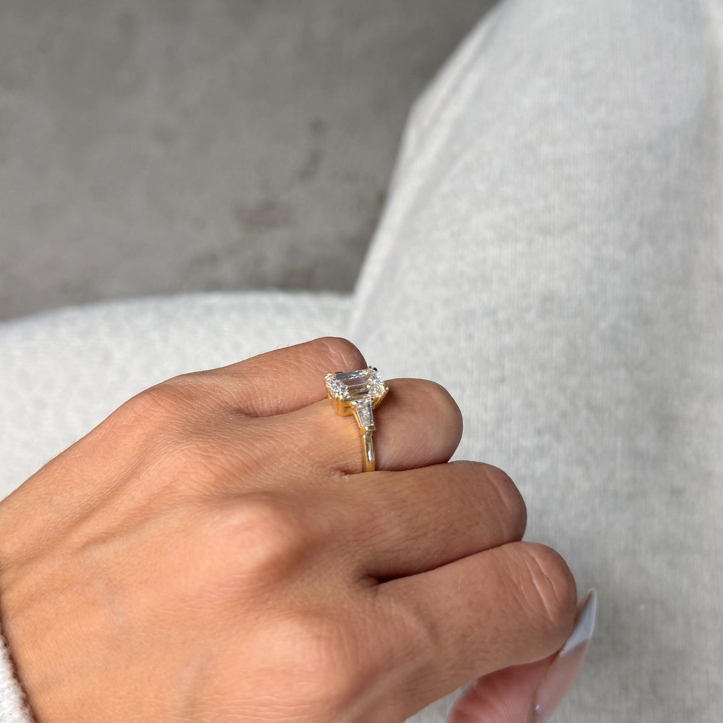 Round Halo, Pave & Split Shank Engagement Ring – 1.93 CT Lab Grown Diamond