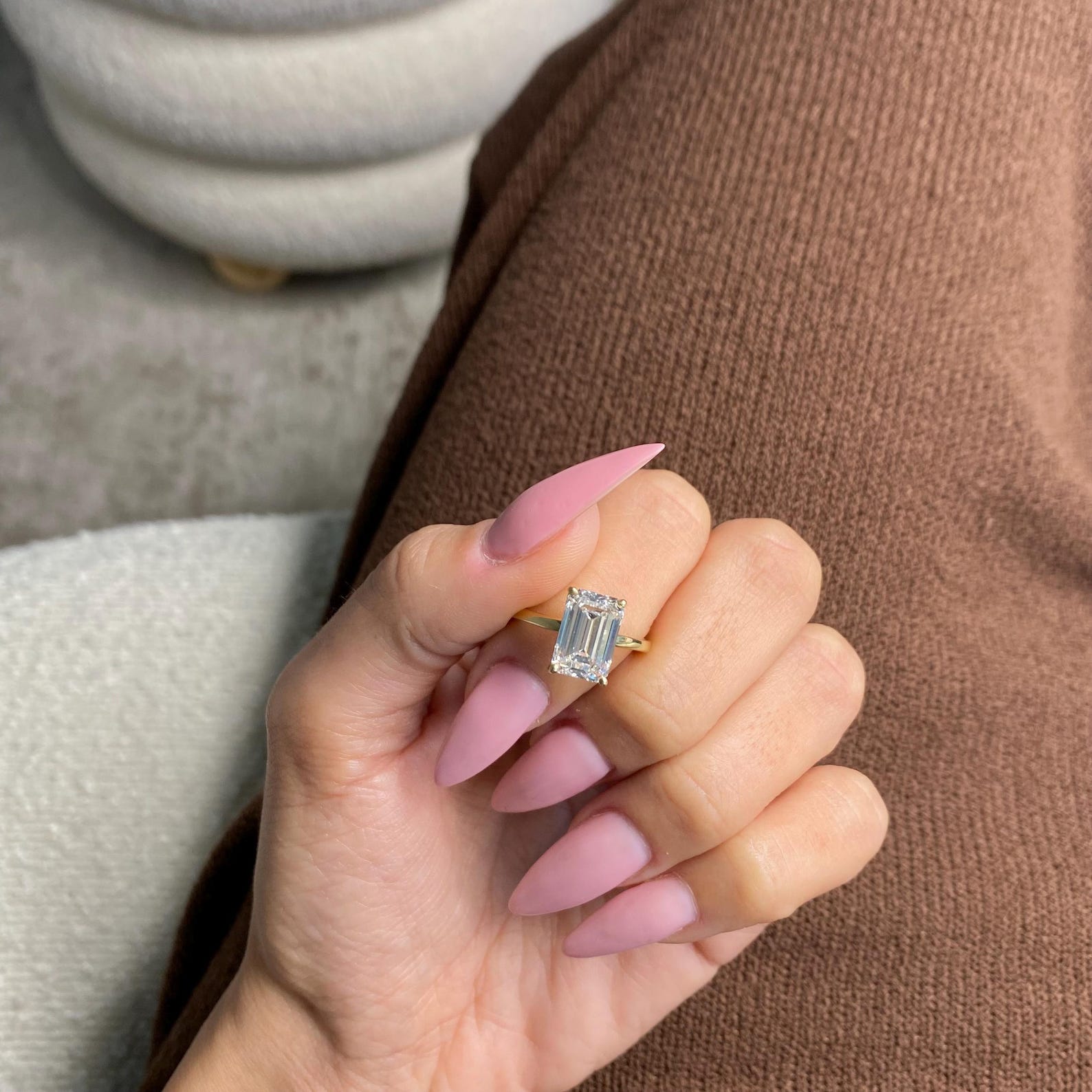 Round Halo, Pave & Split Shank Engagement Ring – 1.93 CT Lab Grown Diamond