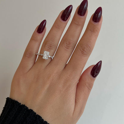 Round Halo, Pave & Split Shank Engagement Ring – 1.93 CT Lab Grown Diamond