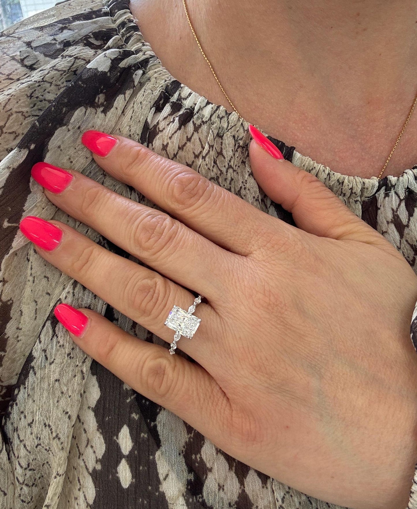 Round Halo, Pave & Split Shank Engagement Ring – 1.93 CT Lab Grown Diamond