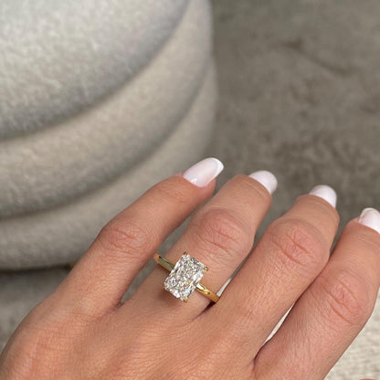 Round Halo, Pave & Split Shank Engagement Ring – 1.93 CT Lab Grown Diamond
