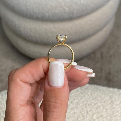 Round Halo, Pave & Split Shank Engagement Ring – 1.93 CT Lab Grown Diamond