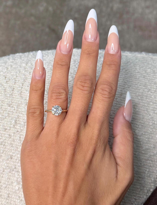 Round Halo, Pave & Split Shank Engagement Ring – 1.93 CT Lab Grown Diamond