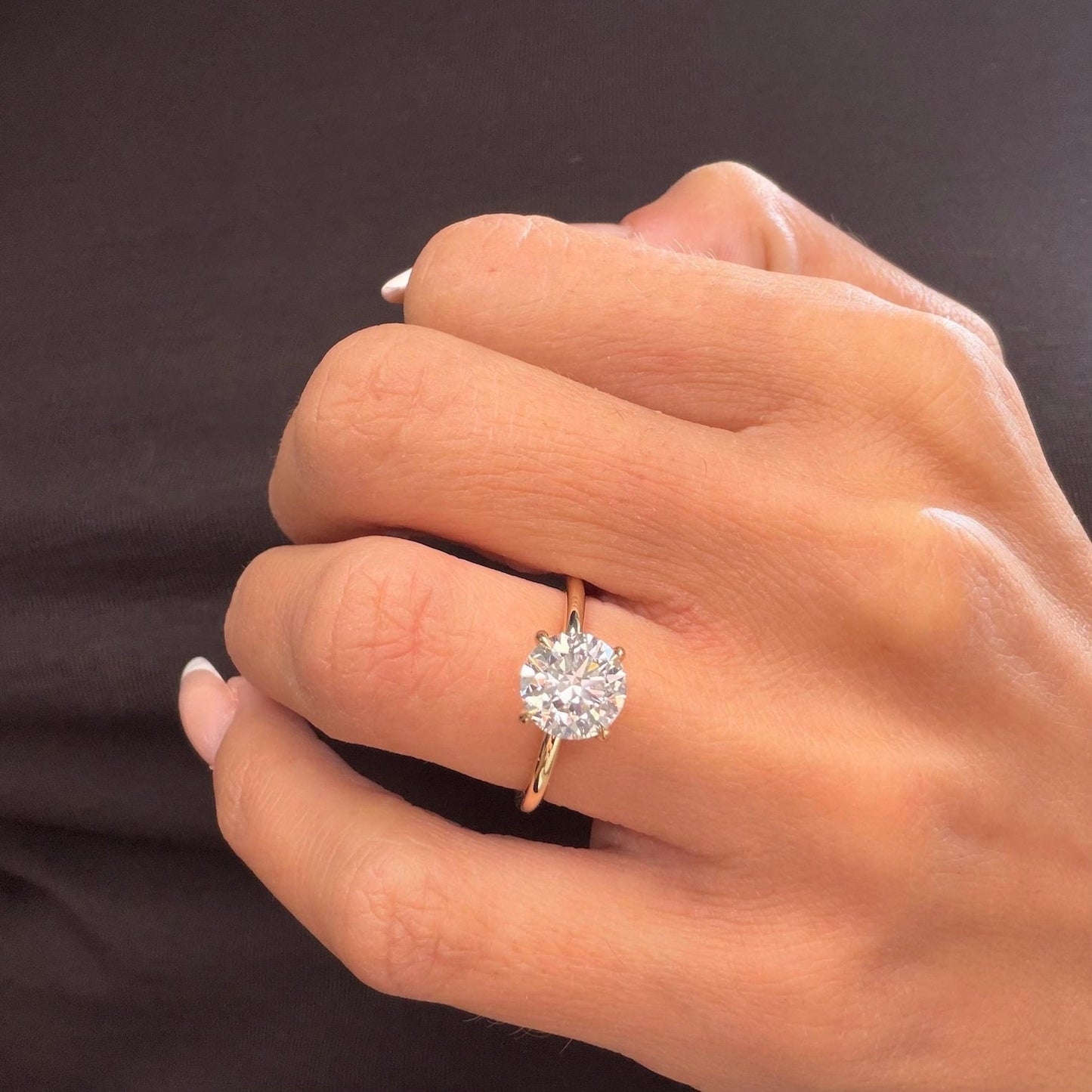 Round Halo, Pave & Split Shank Engagement Ring – 1.93 CT Lab Grown Diamond