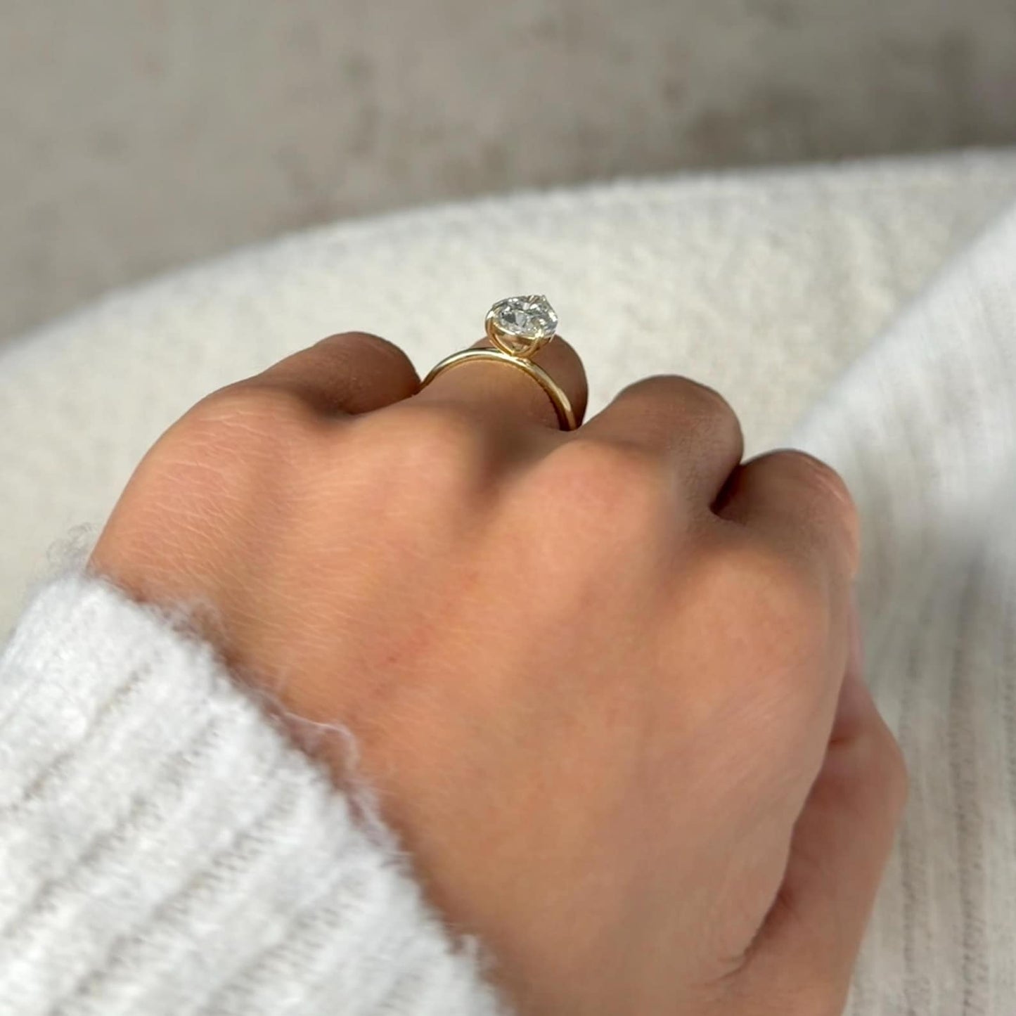 Round Halo, Pave & Split Shank Engagement Ring – 1.93 CT Lab Grown Diamond