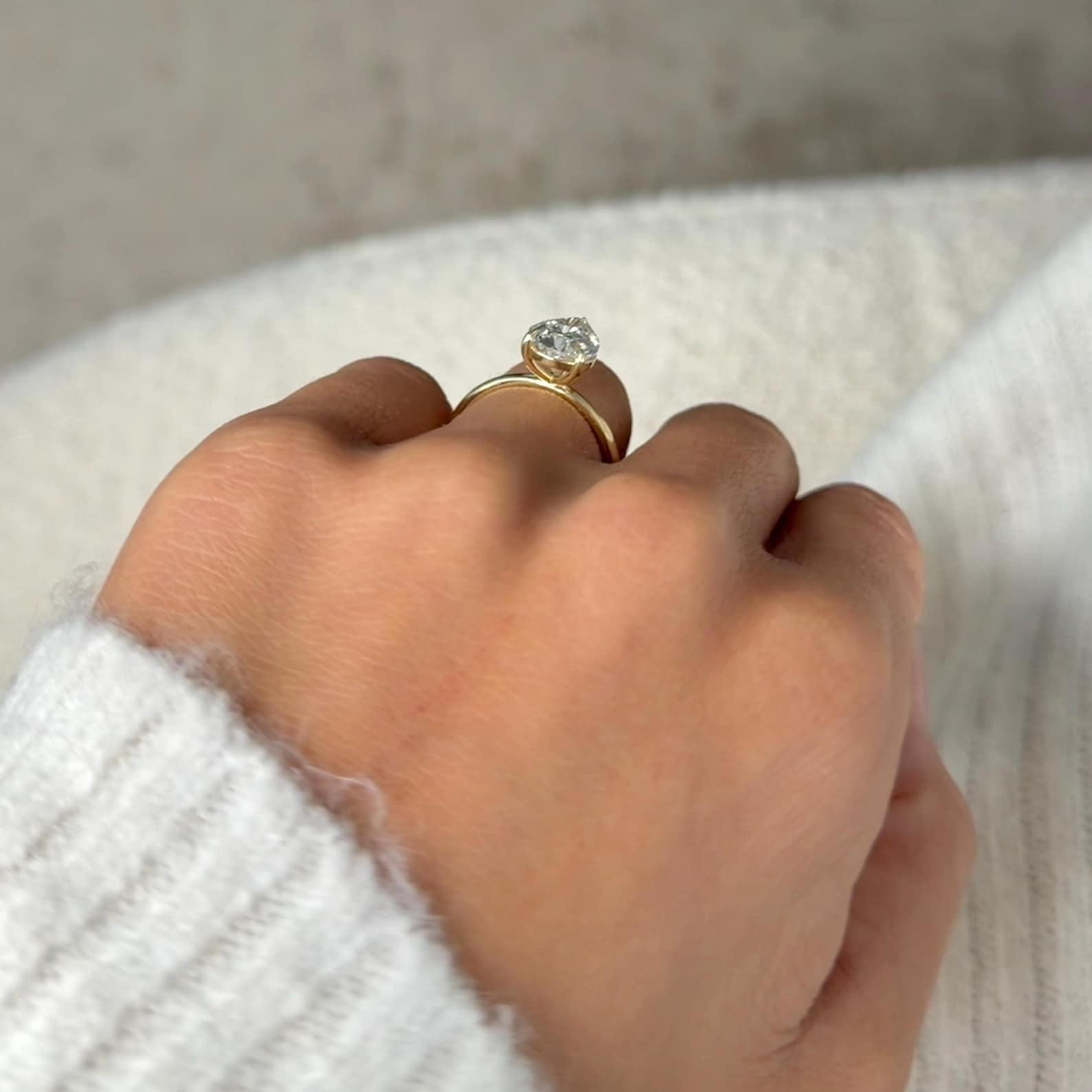 Round Halo, Pave & Split Shank Engagement Ring – 1.93 CT Lab Grown Diamond