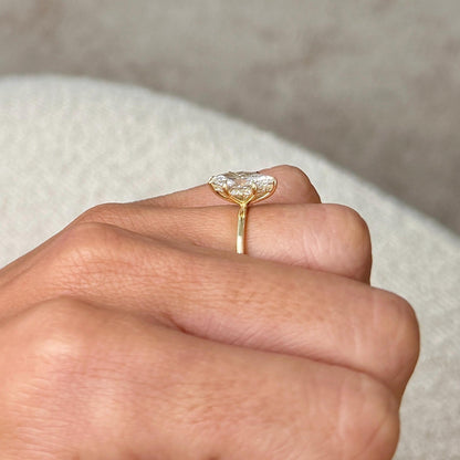 Round Halo, Pave & Split Shank Engagement Ring – 1.93 CT Lab Grown Diamond