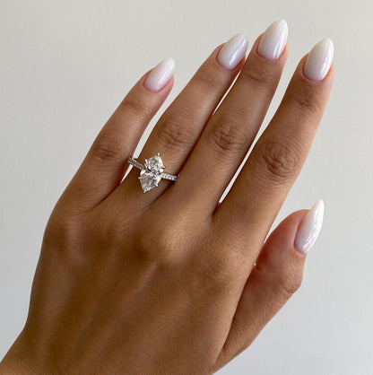 Round Halo, Pave & Split Shank Engagement Ring – 1.93 CT Lab Grown Diamond