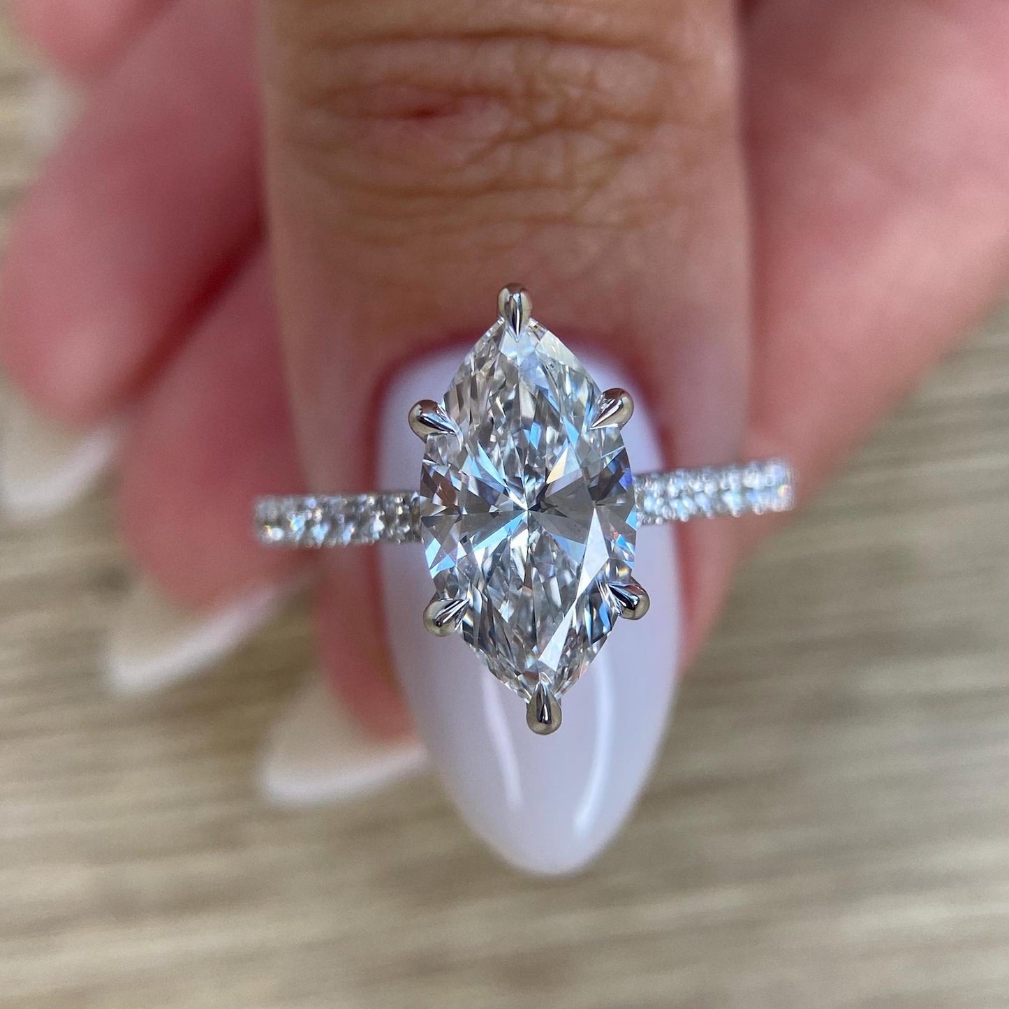 Round Halo, Pave & Split Shank Engagement Ring – 1.93 CT Lab Grown Diamond