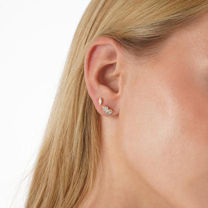 1.0 CT Round Bezel Solitaire Lab Grown Diamond Earrings