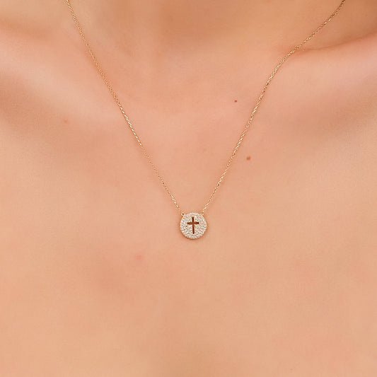 1.0 CT Round Bezel Solitaire Lab Grown Diamond Necklace