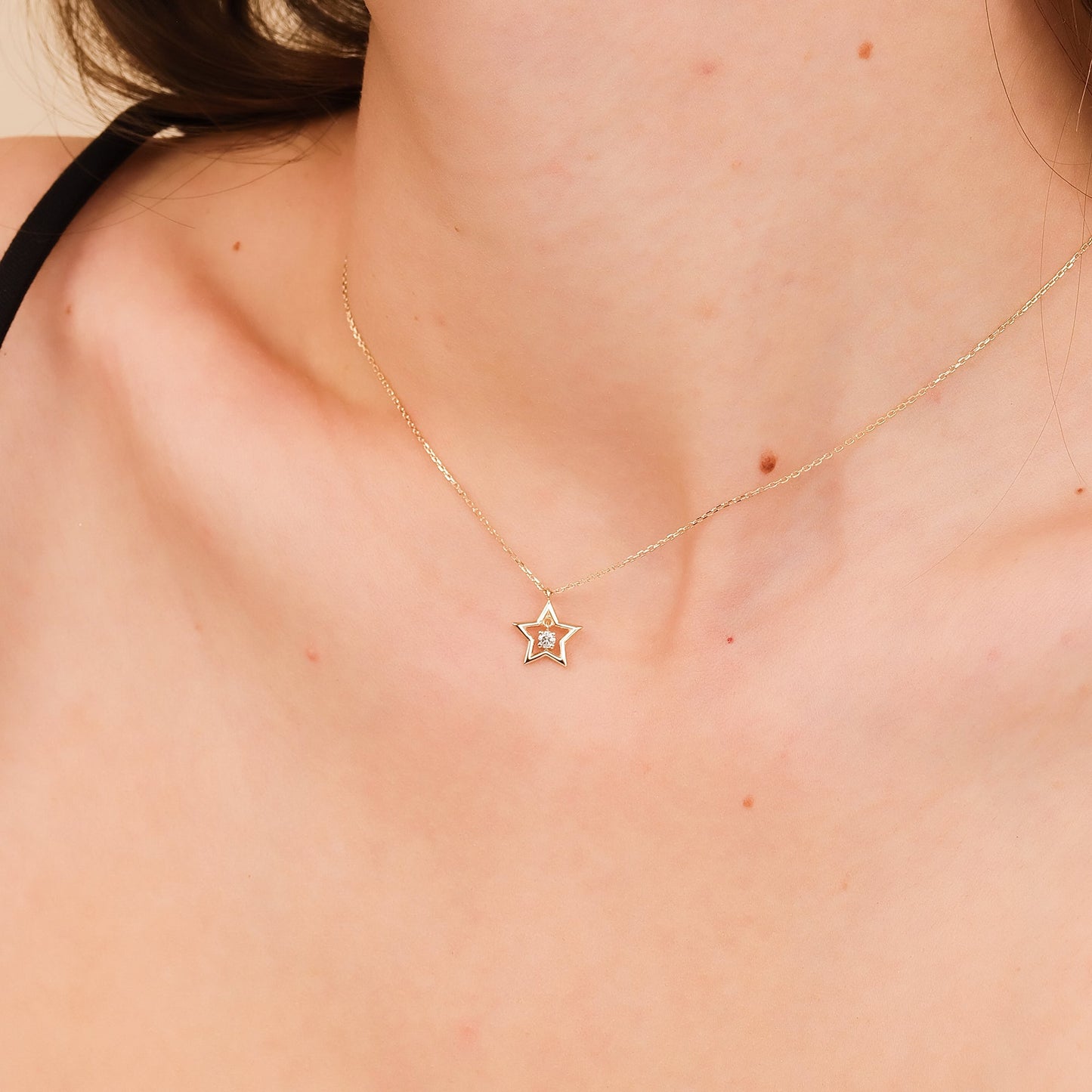 1.0 CT Round Bezel Solitaire Lab Grown Diamond Necklace