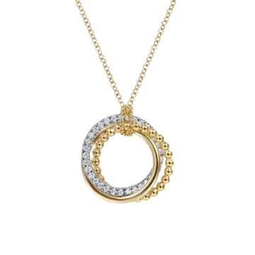 14K Yellow Gold Diamond Classic Hoop Earrings 40mm
