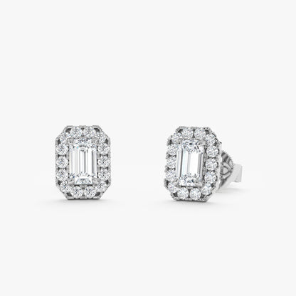 1.0 CT Round Bezel Solitaire Lab Grown Diamond Earrings