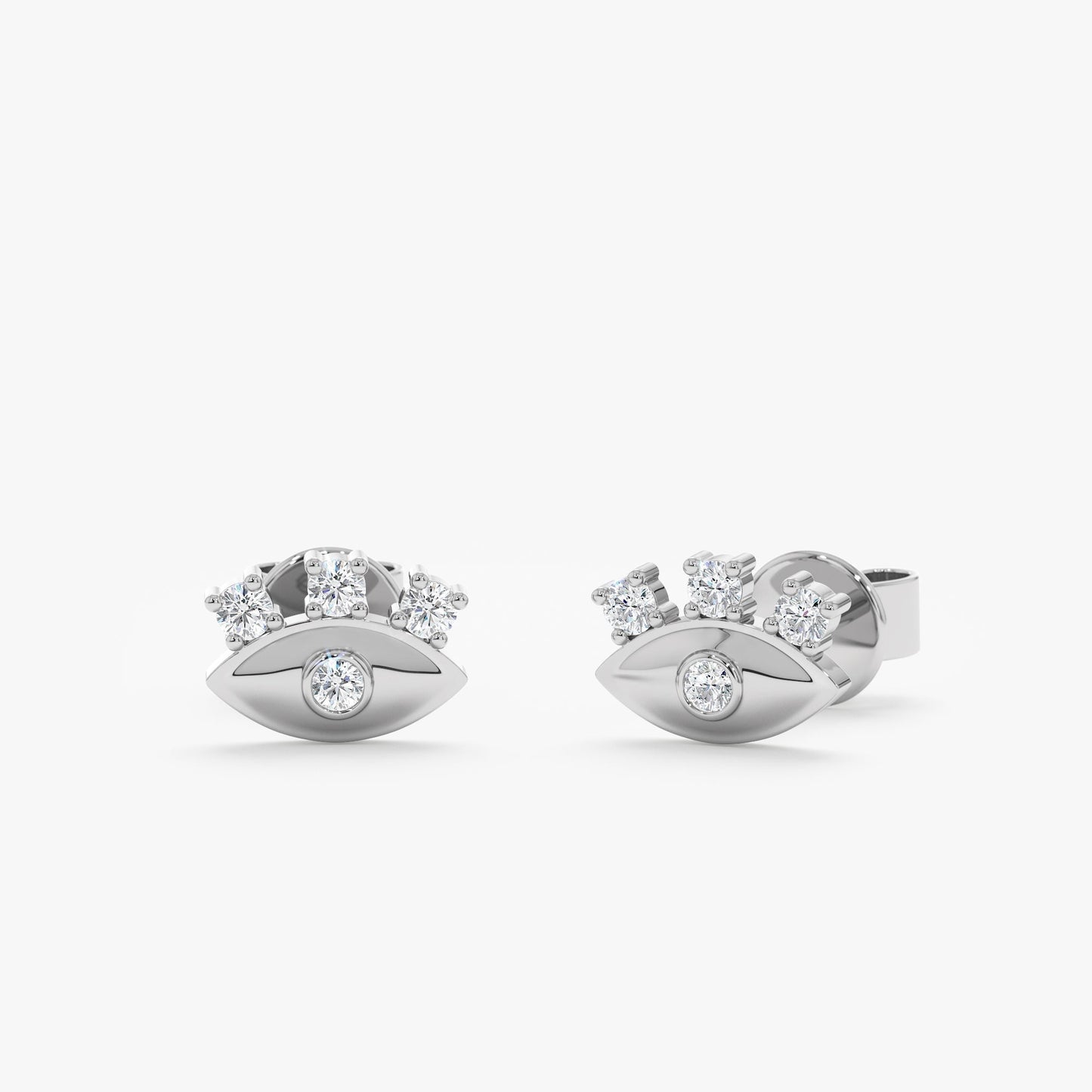 1.0 CT Round Bezel Solitaire Lab Grown Diamond Earrings