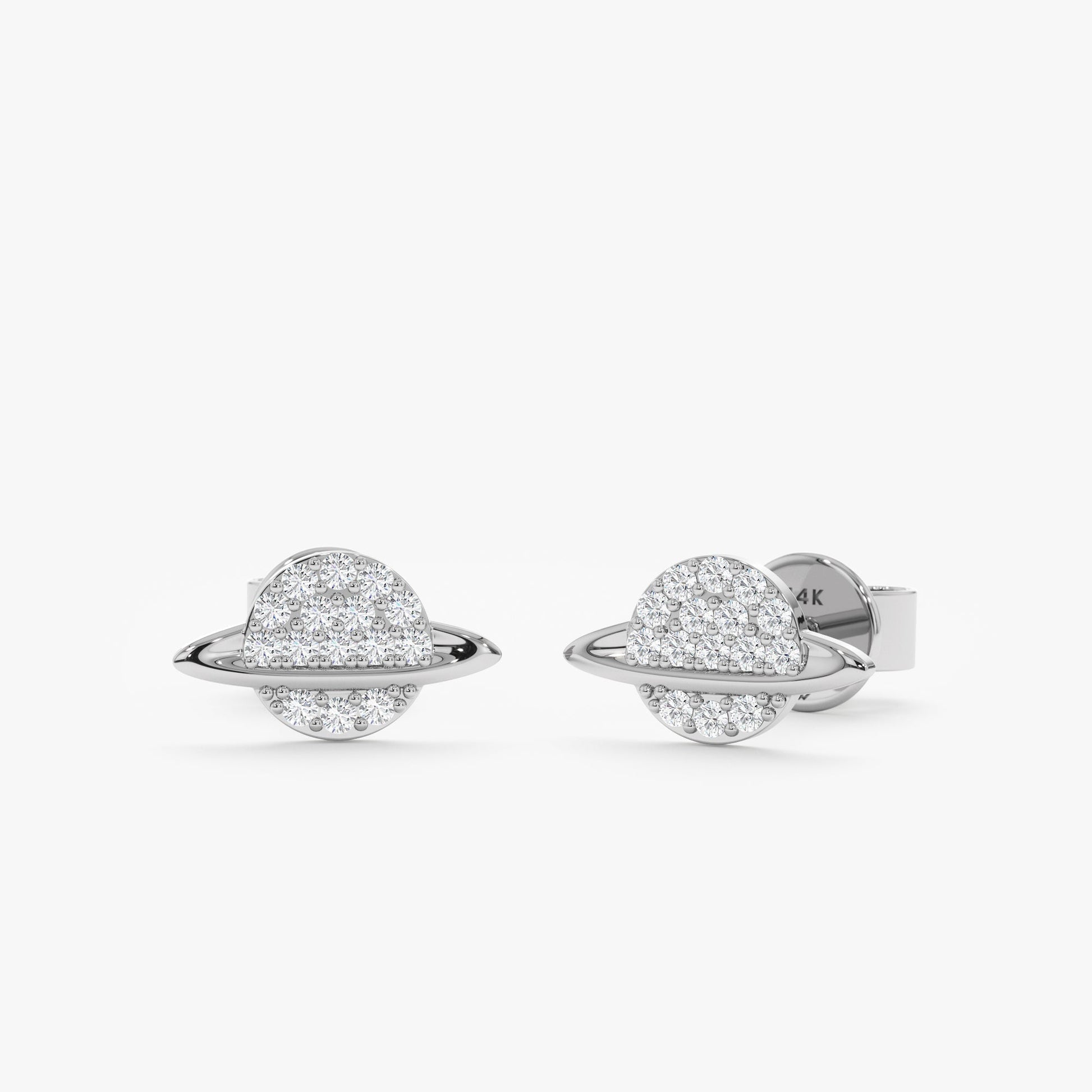 1.0 CT Round Bezel Solitaire Lab Grown Diamond Earrings