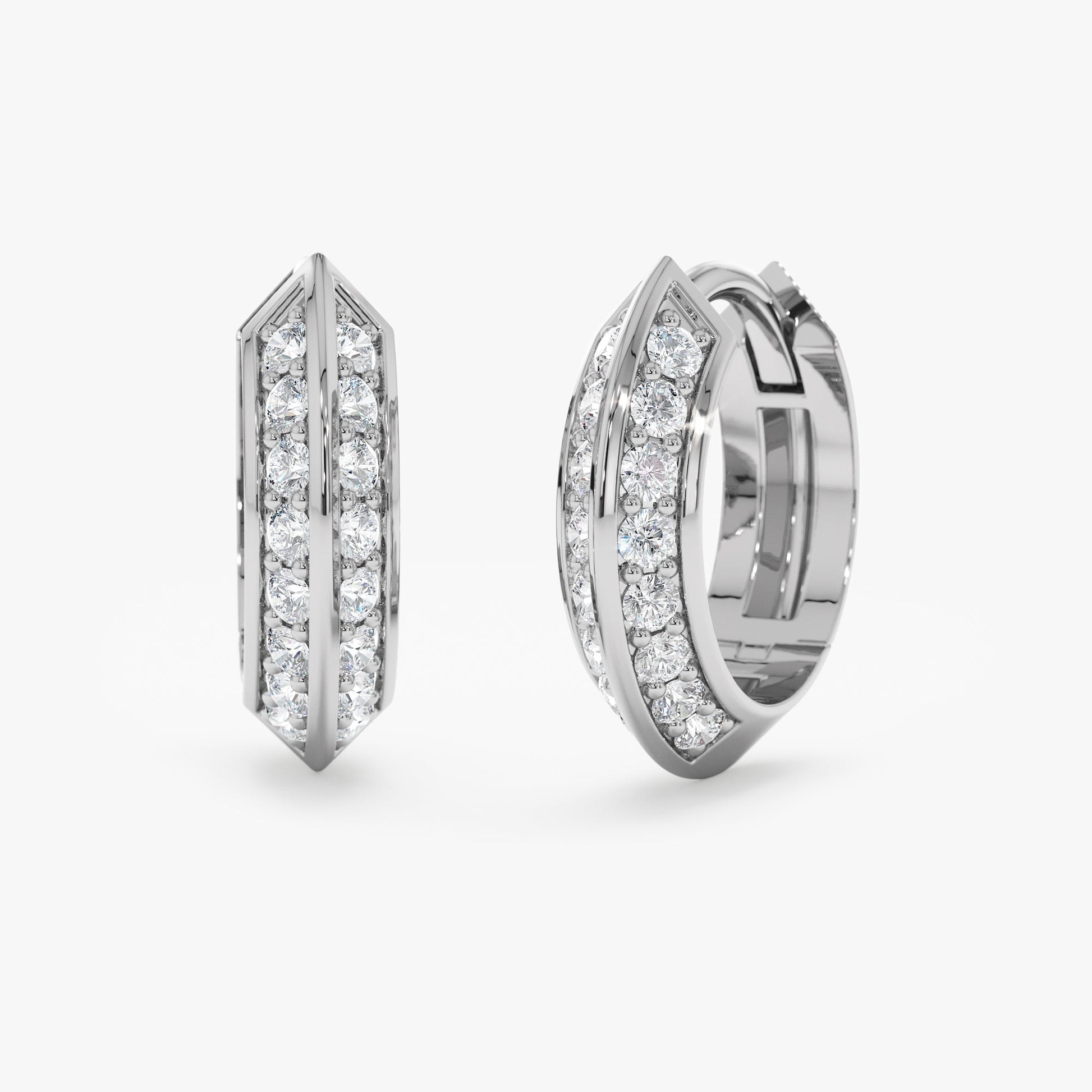1.0 CT Round Bezel Solitaire Lab Grown Diamond Earrings