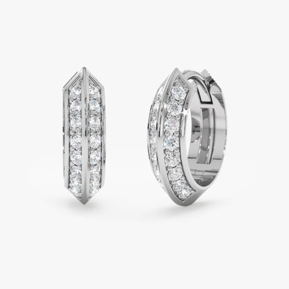 1.0 CT Round Bezel Solitaire Lab Grown Diamond Earrings