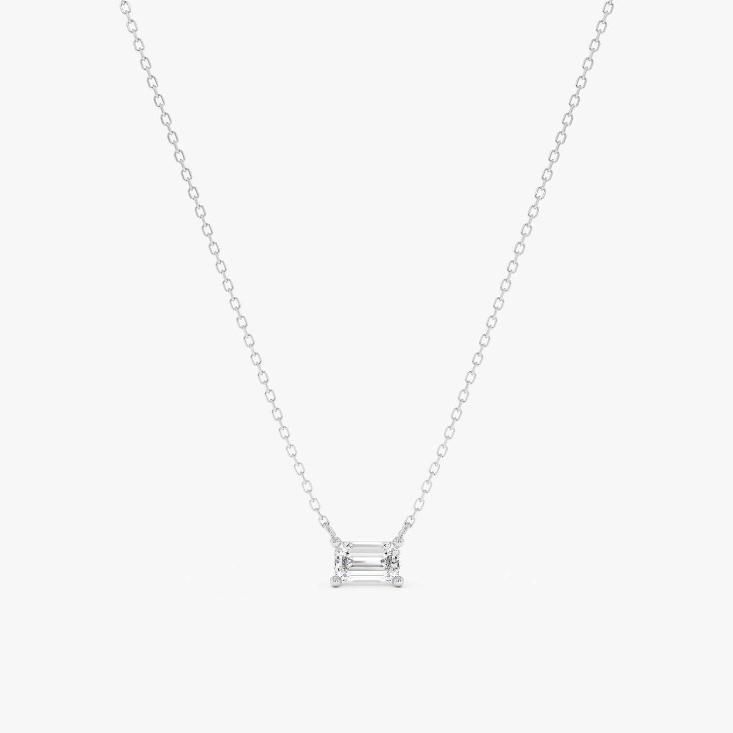 1.0 CT Round Bezel Solitaire Lab Grown Diamond Necklace