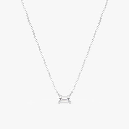 1.0 CT Round Bezel Solitaire Lab Grown Diamond Necklace
