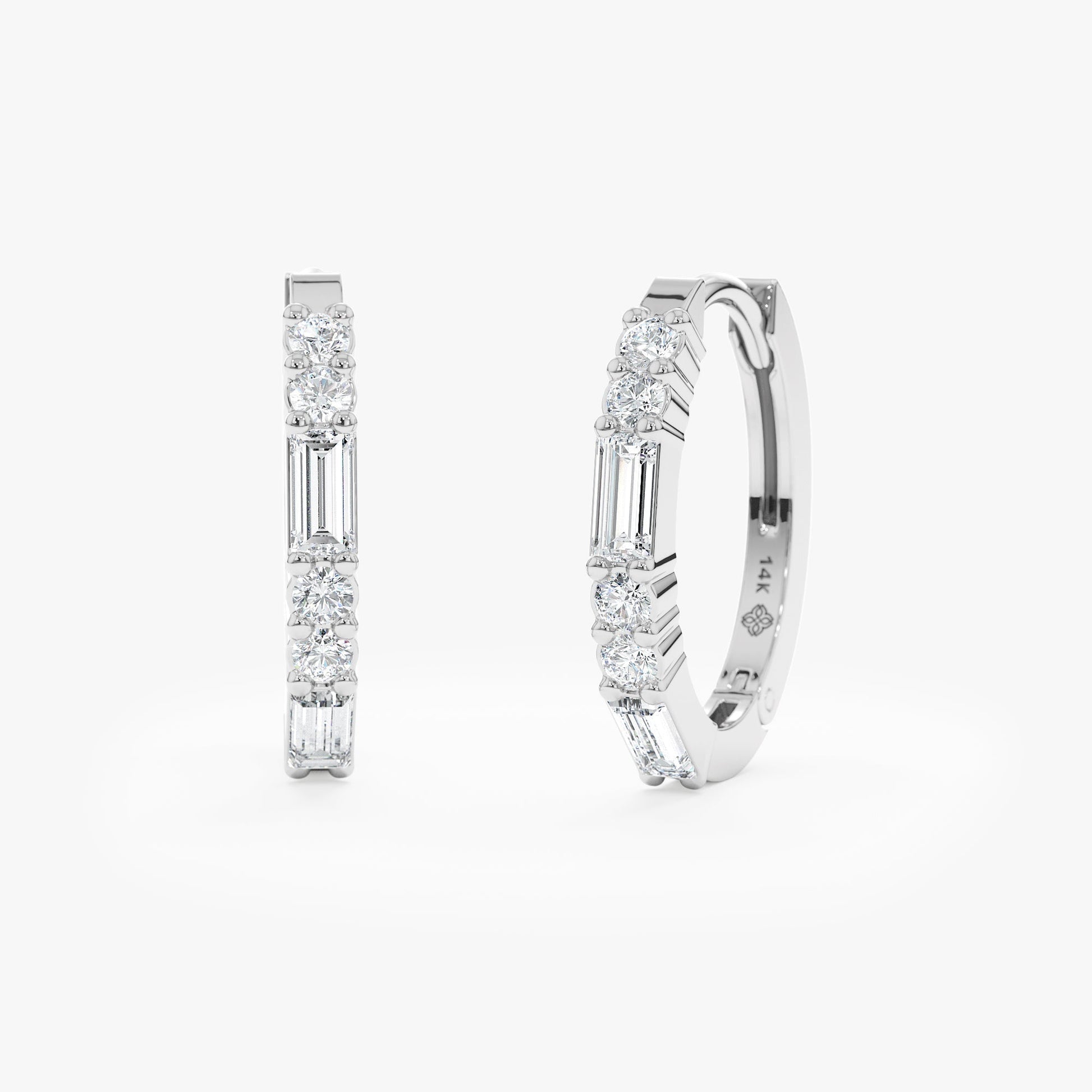 1.0 CT Round Bezel Solitaire Lab Grown Diamond Earrings