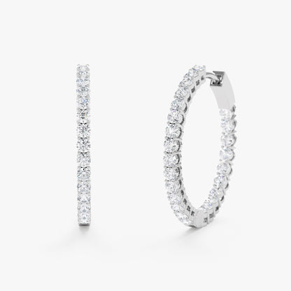 1.0 CT Round Bezel Solitaire Lab Grown Diamond Earrings