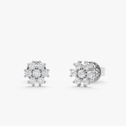 1.0 CT Round Bezel Solitaire Lab Grown Diamond Earrings