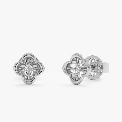1.0 CT Round Bezel Solitaire Lab Grown Diamond Earrings