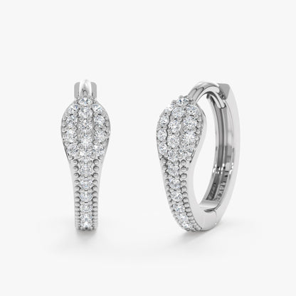 1.0 CT Round Bezel Solitaire Lab Grown Diamond Earrings