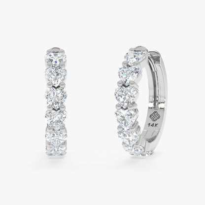 1.0 CT Round Bezel Solitaire Lab Grown Diamond Earrings
