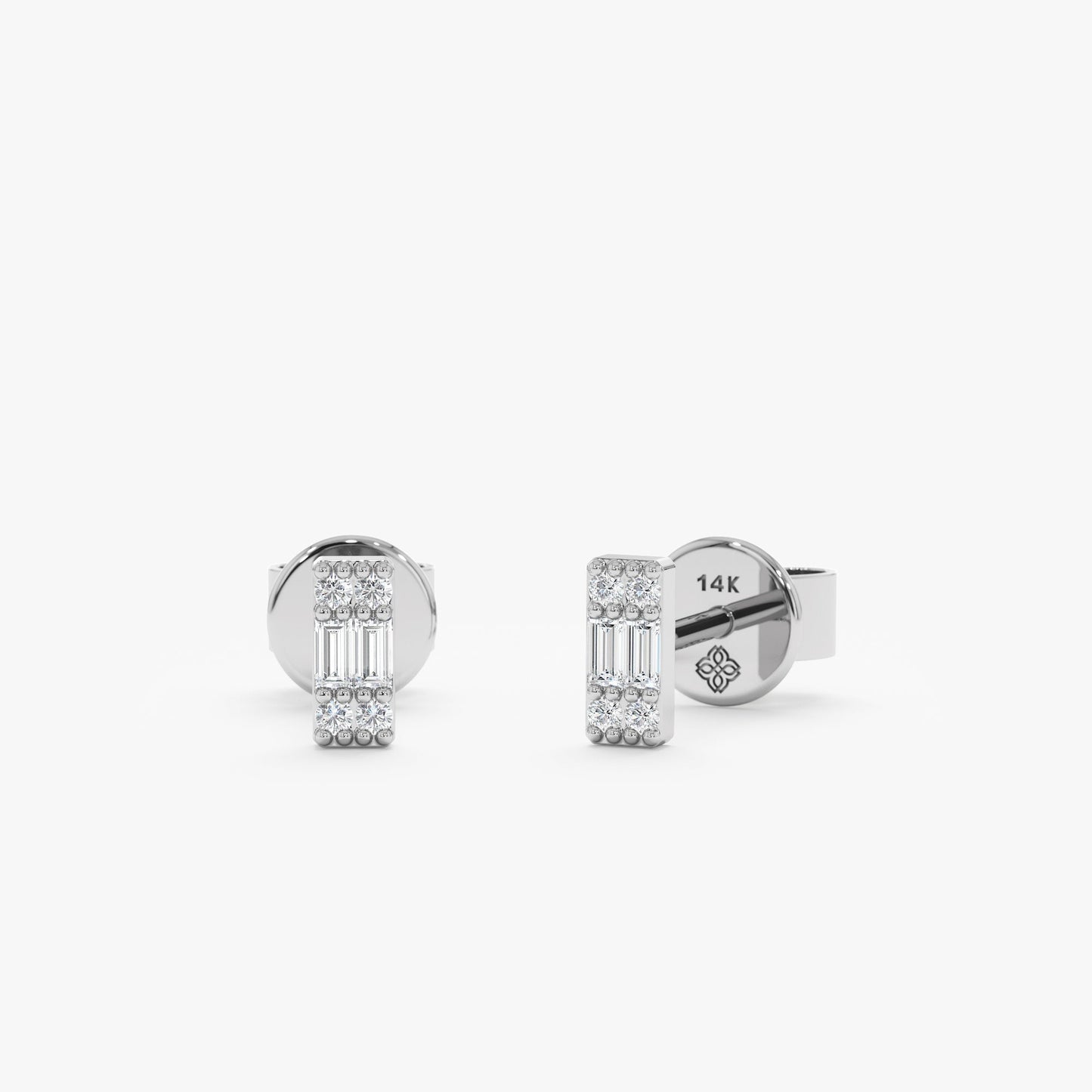 1.0 CT Round Bezel Solitaire Lab Grown Diamond Earrings