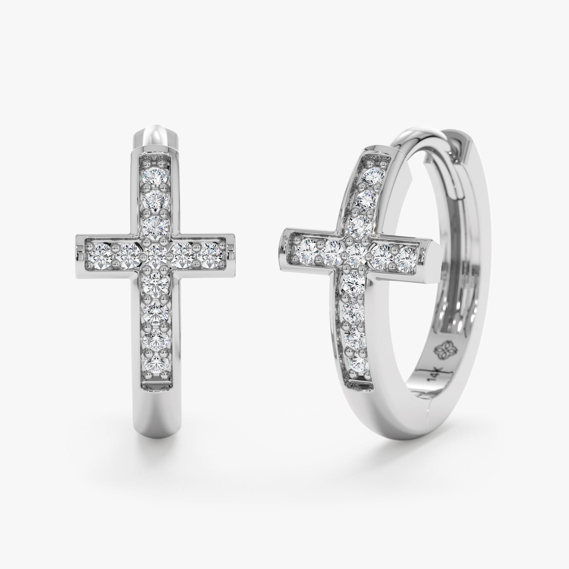 1.0 CT Round Bezel Solitaire Lab Grown Diamond Earrings