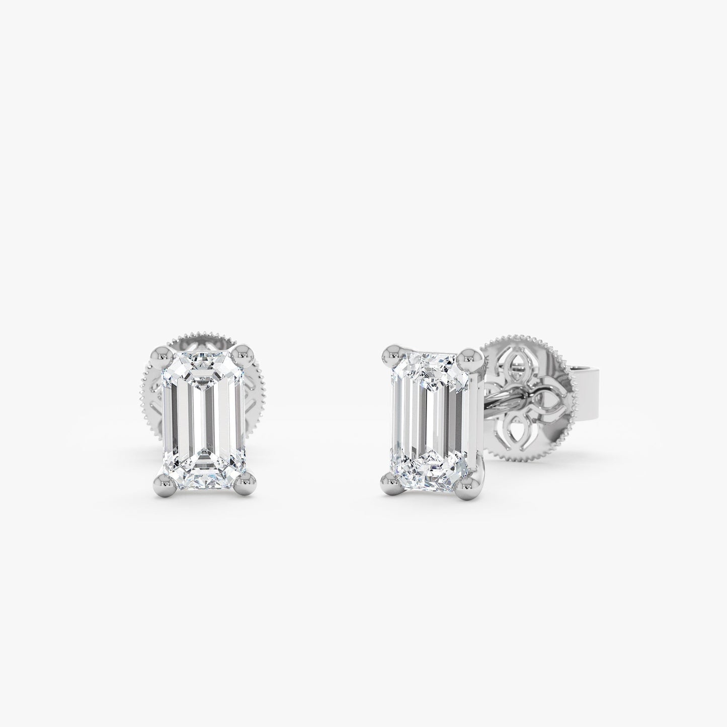 1.0 CT Round Bezel Solitaire Lab Grown Diamond Earrings