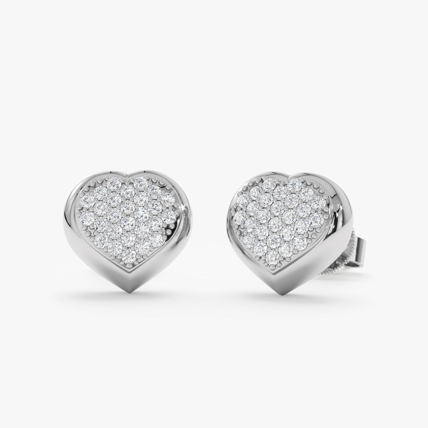1.0 CT Round Bezel Solitaire Lab Grown Diamond Earrings
