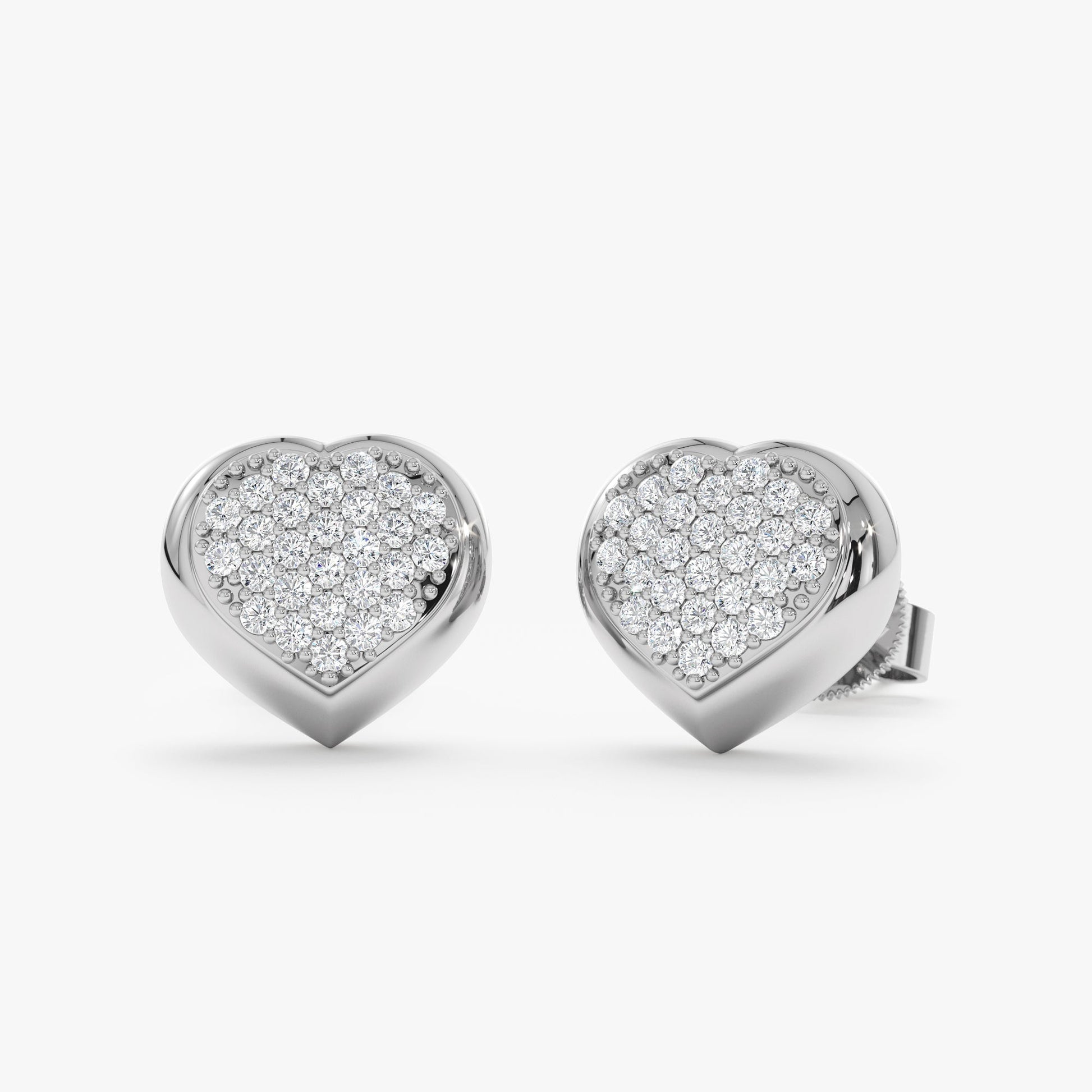 1.0 CT Round Bezel Solitaire Lab Grown Diamond Earrings