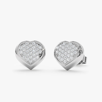 1.0 CT Round Bezel Solitaire Lab Grown Diamond Earrings
