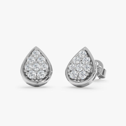 1.0 CT Round Bezel Solitaire Lab Grown Diamond Earrings