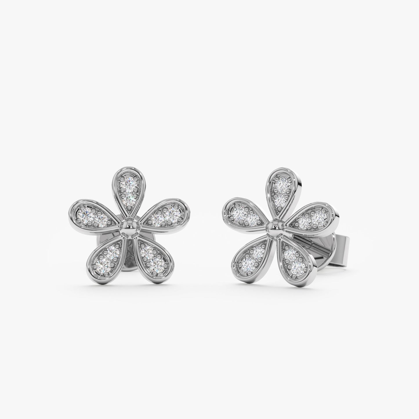 1.0 CT Round Bezel Solitaire Lab Grown Diamond Earrings