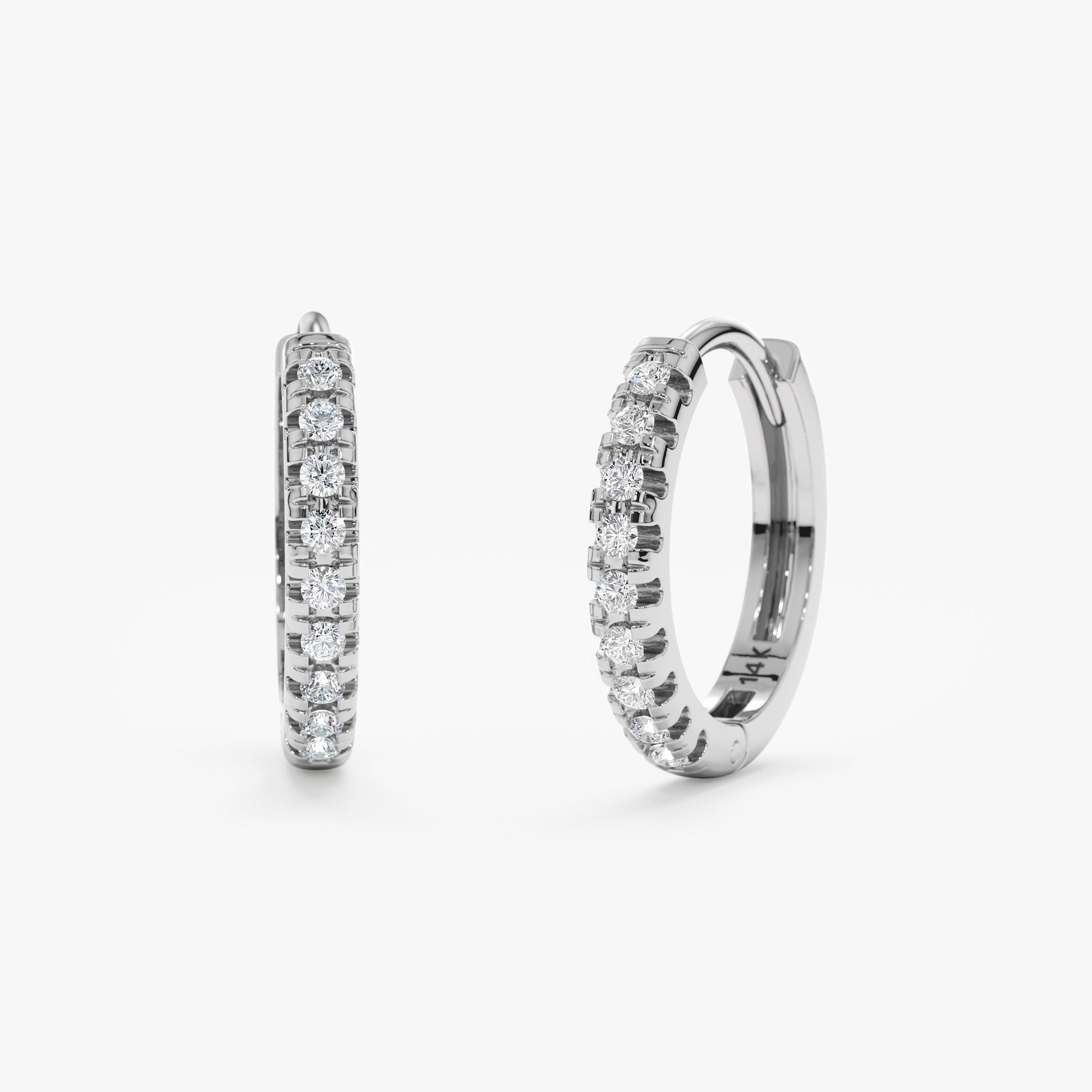 1.0 CT Round Bezel Solitaire Lab Grown Diamond Earrings