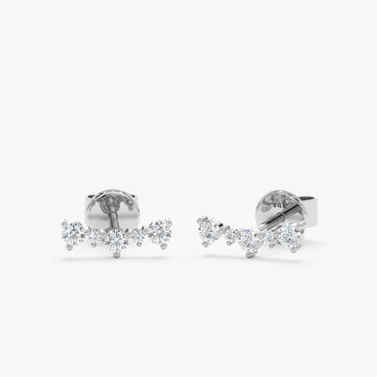 1.0 CT Round Bezel Solitaire Lab Grown Diamond Earrings