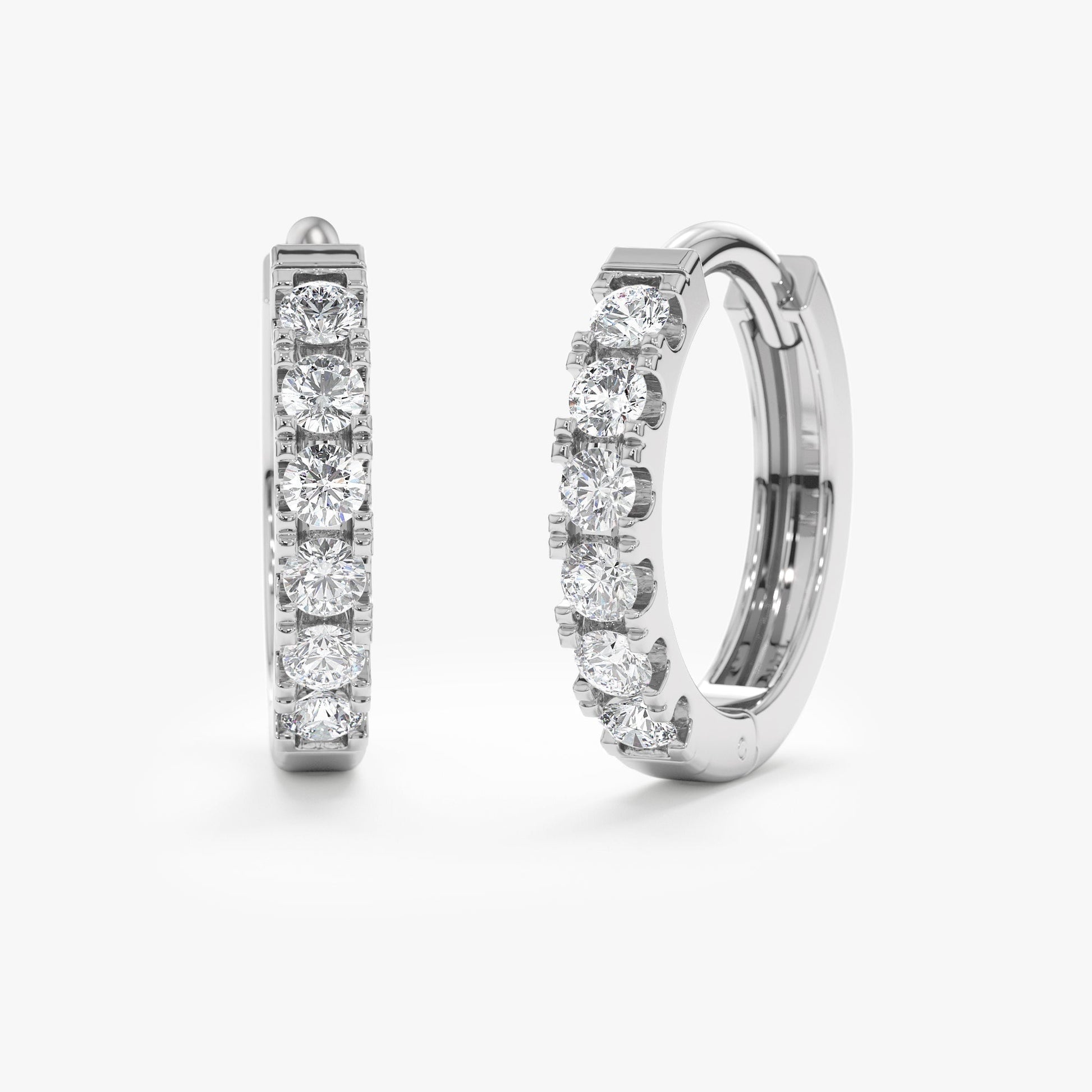 1.0 CT Round Bezel Solitaire Lab Grown Diamond Earrings