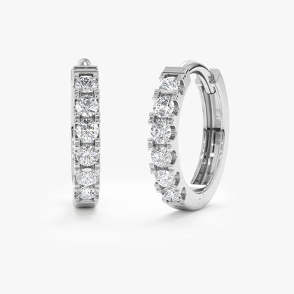 1.0 CT Round Bezel Solitaire Lab Grown Diamond Earrings