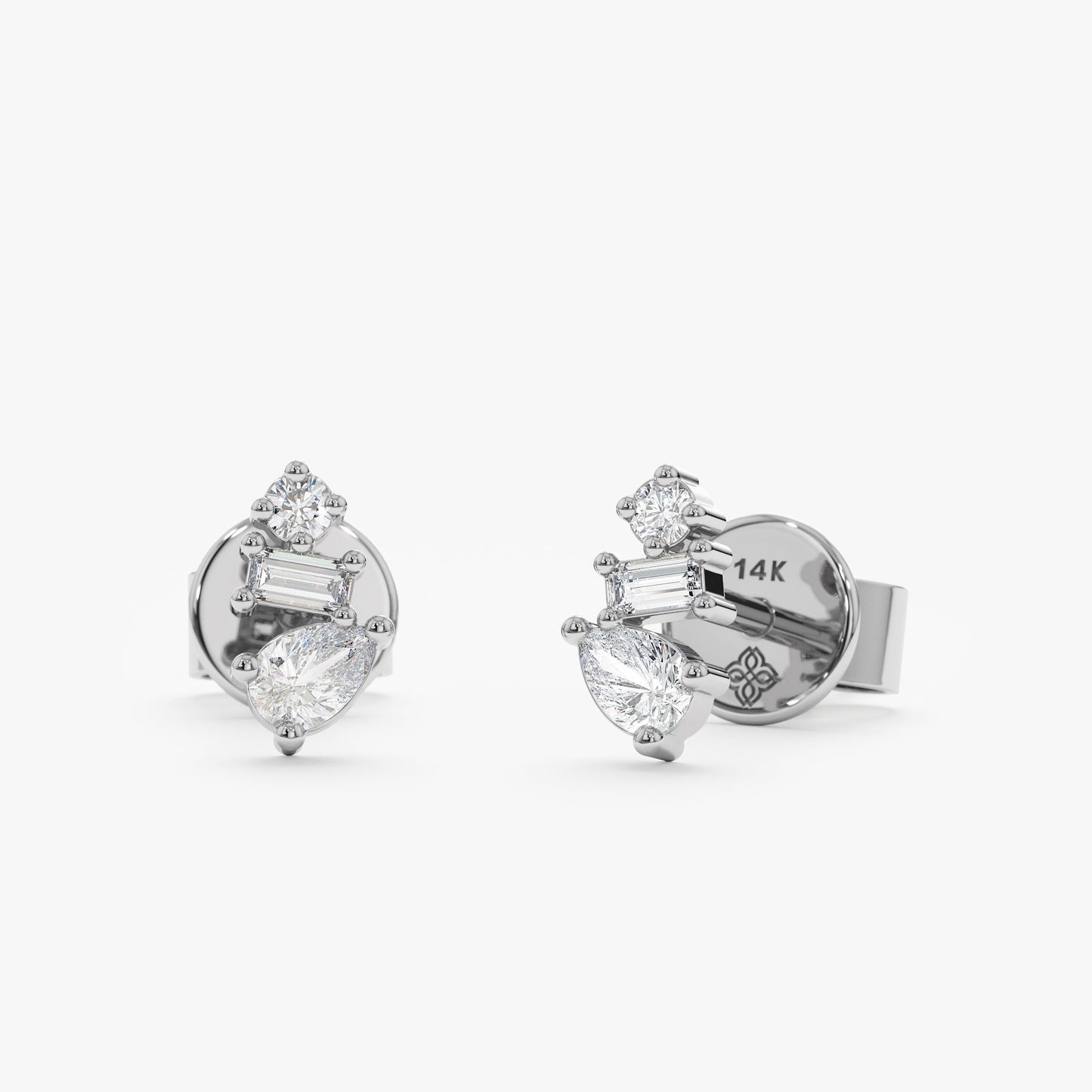 1.0 CT Round Bezel Solitaire Lab Grown Diamond Earrings