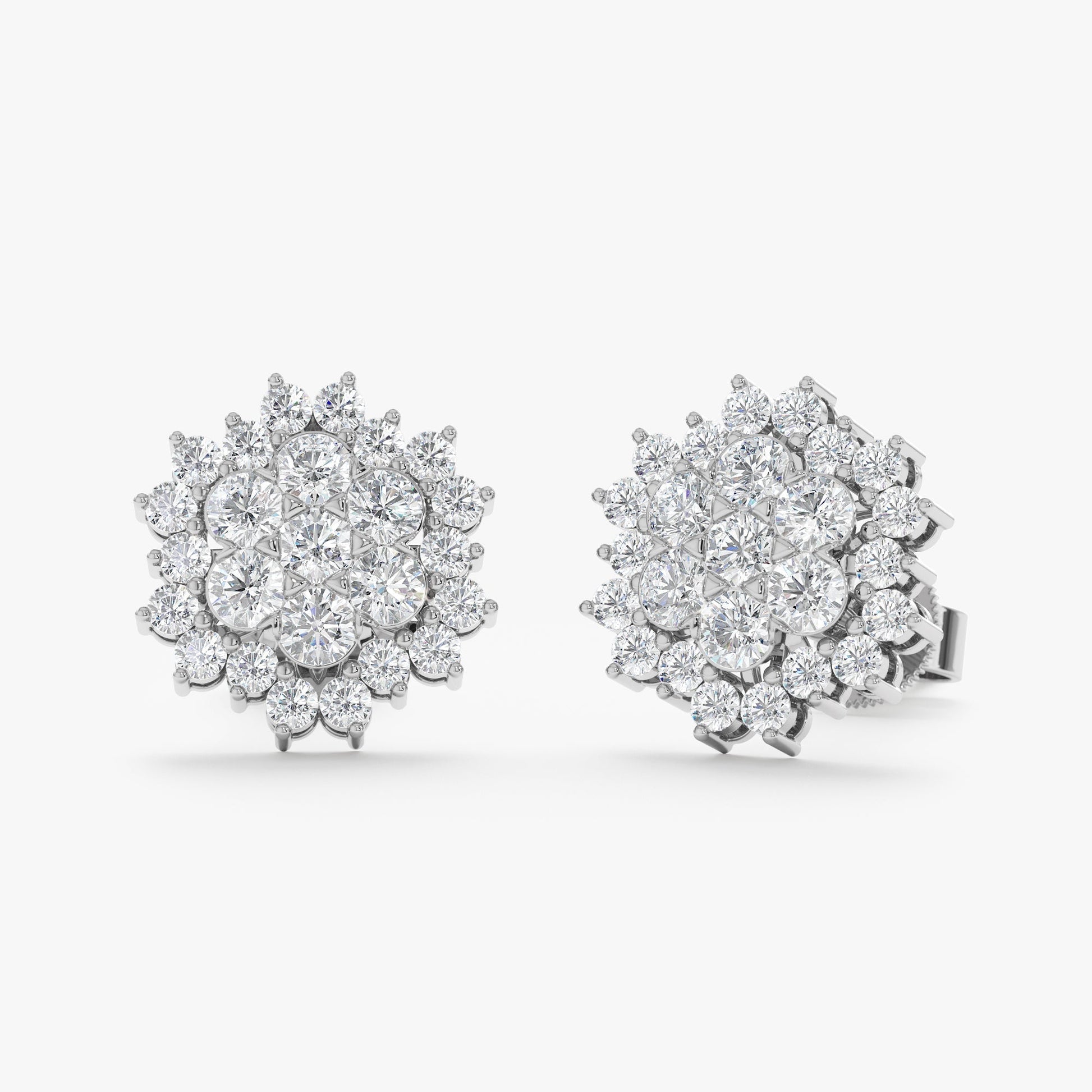 1.0 CT Round Bezel Solitaire Lab Grown Diamond Earrings