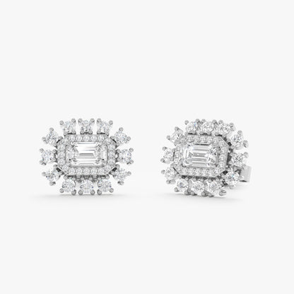 1.0 CT Round Bezel Solitaire Lab Grown Diamond Earrings