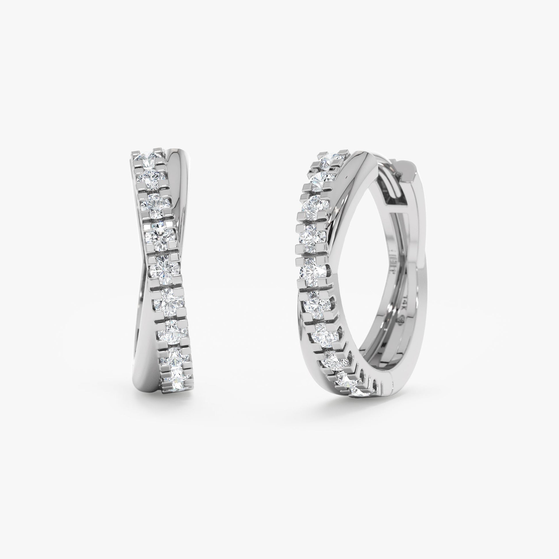1.0 CT Round Bezel Solitaire Lab Grown Diamond Earrings