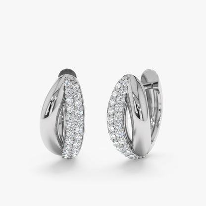 1.0 CT Round Bezel Solitaire Lab Grown Diamond Earrings